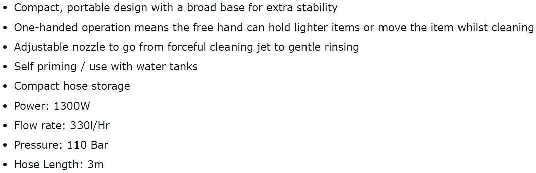 מכונת שטיפה בלחץ בוש BOSCH EASY AQUATAK 110 3165140935692